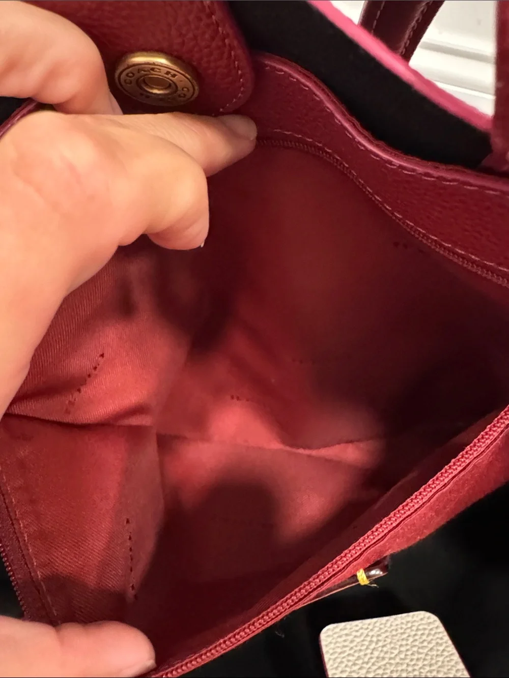 Coach Kia colorblock leather tote bag purse with hangtag